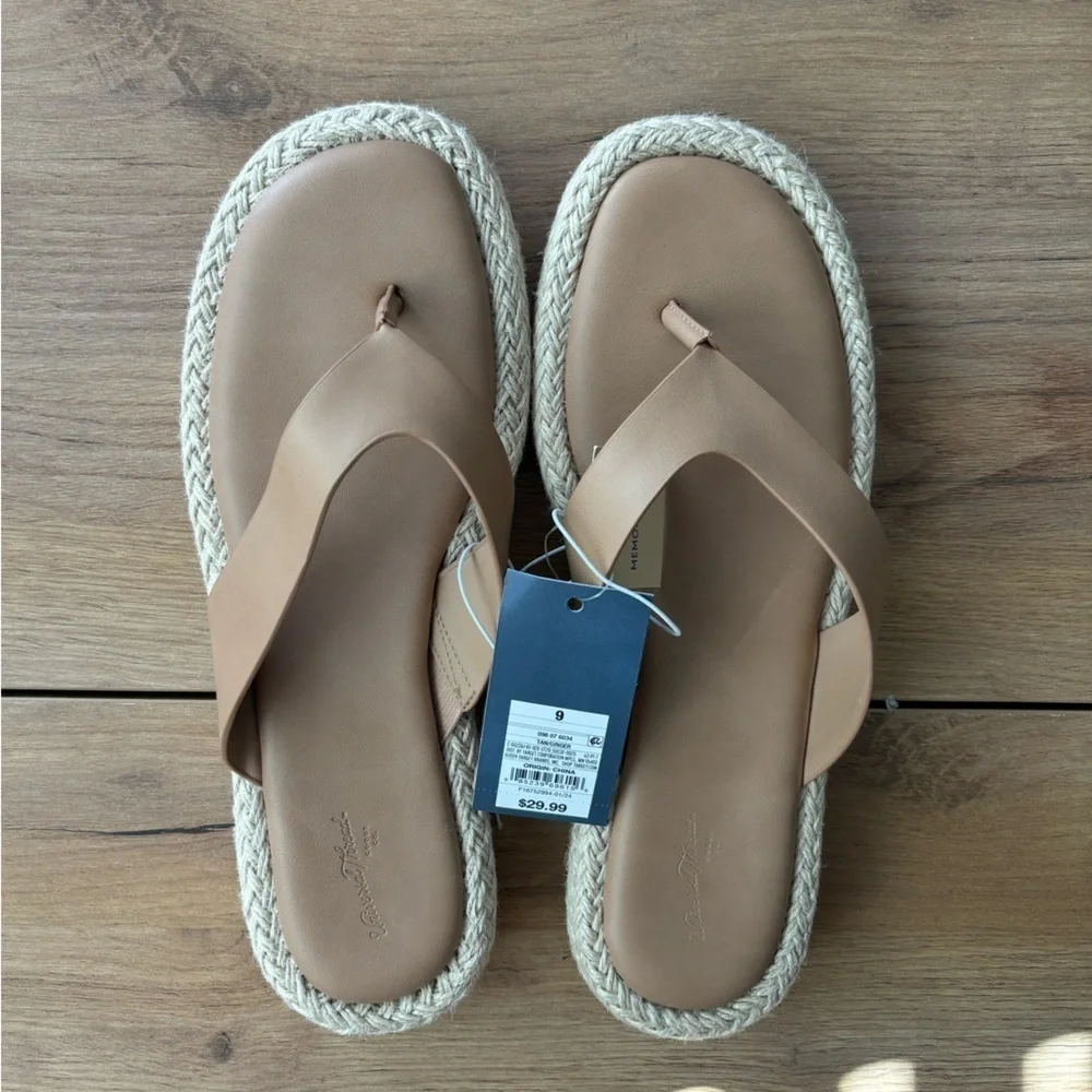 Universal Thread Women's Ginger Espadrille Sandals With Memory Foam Insole, Tan